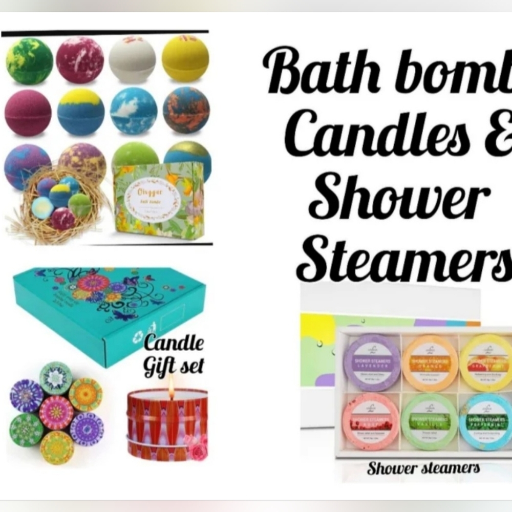 Bath bombomb and candle lot